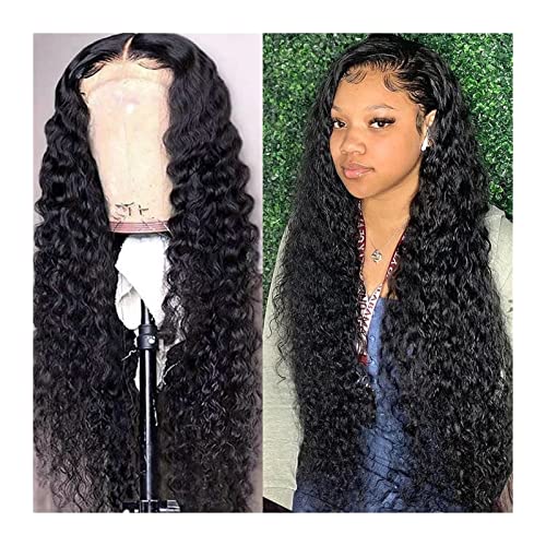Damenperücken Haarersatz Perücken Wasserwellenperücke Lace Front Echthaarperücken for schwarze Frauen Brasilianisches Haar 8-30 Zoll lockiges Echthaarperücke Bob Deep Wave Perücke Perücke für Mode von Lzeal