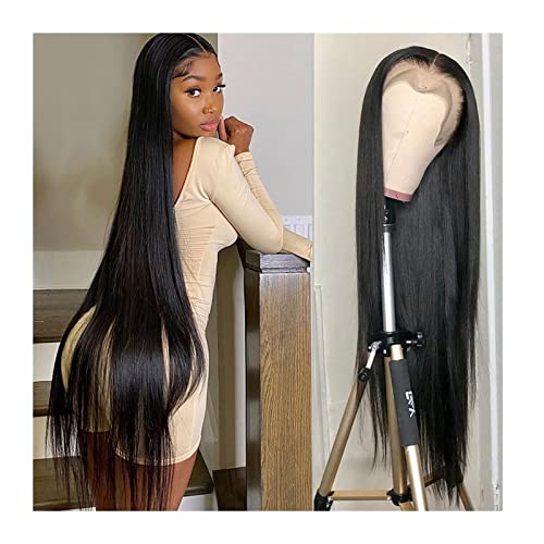 Lzeal Damenperücken Haarersatz Perücken 8-40 Zoll Lange gerade Lace-Front-Perücke 13x4 HD-Spitze-Frontal-Perücken mit hoher Dichte for Frauen, brasilianisches glattes Echthaar Perücke für Mode von Lzeal