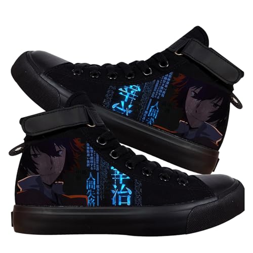 Anime Bungo Stray Dogs Canvas Schuhe Unisex Klassisch High Top Sneakers Anime Print Lässige atmungsaktive Canvas Schuhe von Lzrong