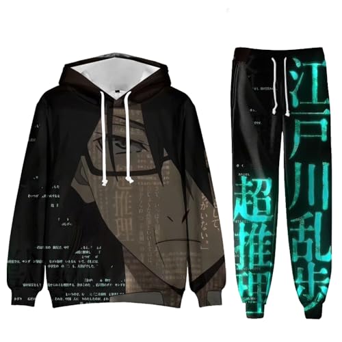 Lzrong Bungo Stray Dogs Kid Hoodie und Jogginghose Set Anime Cartoon Pullover und Sporthose für Jungen Teenager Modisch und warm Sweatshirt von Lzrong