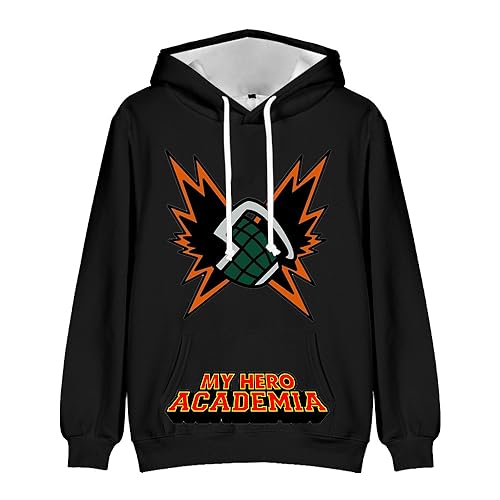 Lzrong Unisex MHA Hoodie Bakugou Katsuki Cosplay Hoodies MHA Pullover Sweatshirt Anime Academia Merch Kapuzenoberteil Für Erwachsene und Kinder (XXS) von Lzrong