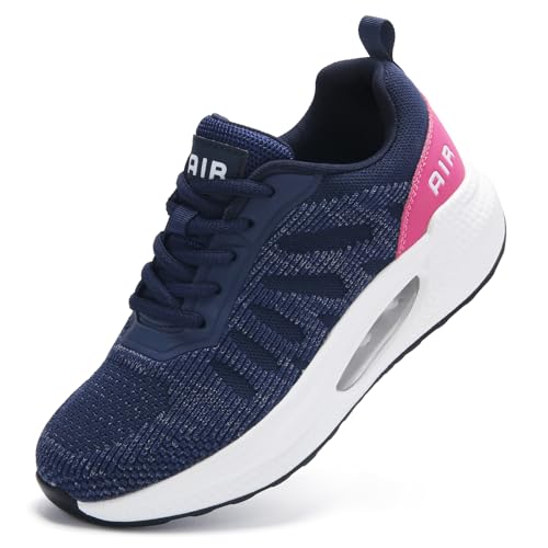 Turnschuhe für Damen, Luftkissen, Fußgewölbeunterstützung, bequem, atmungsaktiv, Navy Rose, 36.5 EU Turnschuhe für Damen, Luftkissen, Fußgewölbeunterstützung, bequem, atmungsaktiv, Navy Rose, 36.5 EU von M-CITIMI
