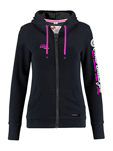 M.Conte Damen Sweatshirt Kapuzenpullover Jacke mit Kapuze Hoodie Pullover Sweatjacke Kapuzenjacke Sweater Sweat-Shirt-Jacke (S Black Schwarz) von M.Conte