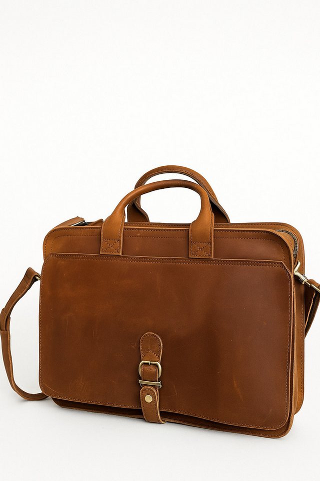 M-Diamant Aktentasche Aktentasche aus hochwertigem Rindsleder Businesstasche Umhängetasche, aus Rindsleder im Vintage Look von M-Diamant