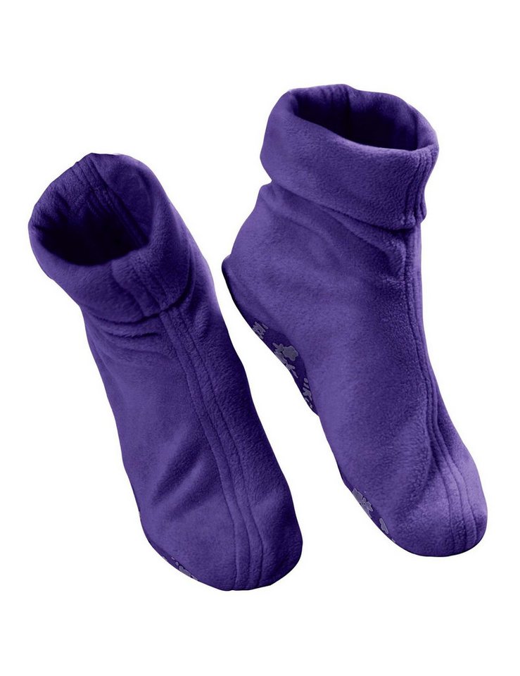 RAIKOU Damen Herren Hausschuh Kuschelsocke Pantoffeln wintersocke Hausstiefel Pantoffel (1 Paar) mit ABS Rutschfester Sohle von RAIKOU