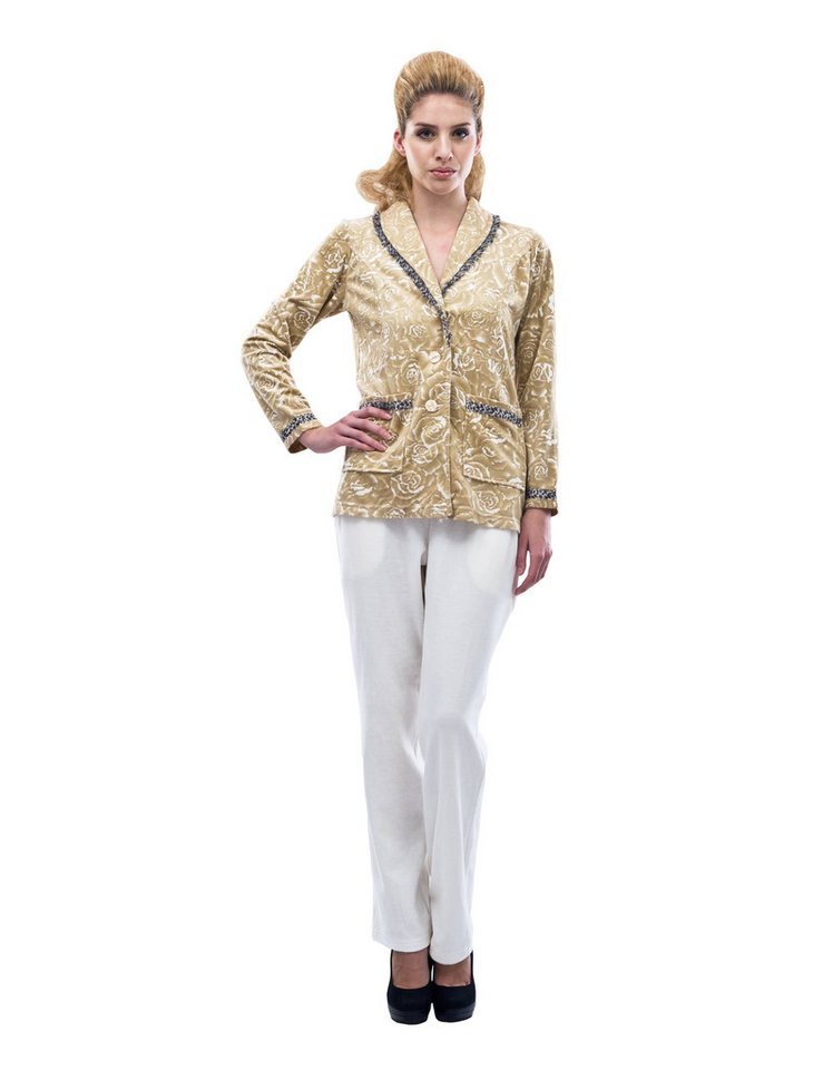 M-Diamant Hausanzug Damen Freizeitanzug Hausanzug Nicki-Anzug Schlafanzug atmungsaktiv atmungsaktiv von M-Diamant