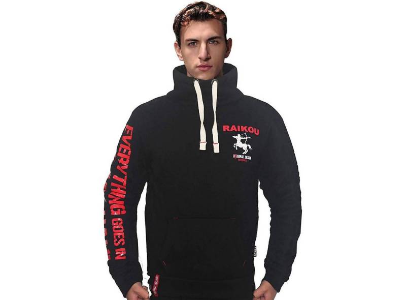 M-Diamant Hoodie Pullover Winterjacke Sweatjacke mit Schalkragen Rückenprint Unisex Großer Rückenprint mit Schriftzug auf dem Ärmel von M-Diamant