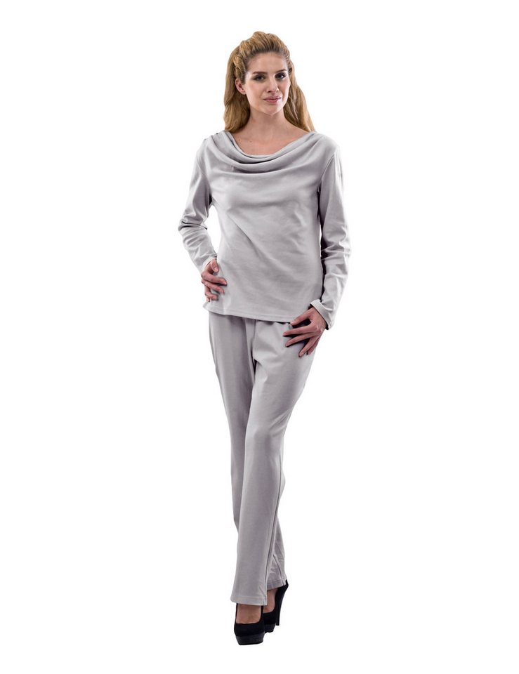 M-Diamant Schlafanzug Damen Hausanzug Schlafanzug atmungsaktiv Freizeitanzug (2 tlg) atmungsaktiv und langlebig von M-Diamant