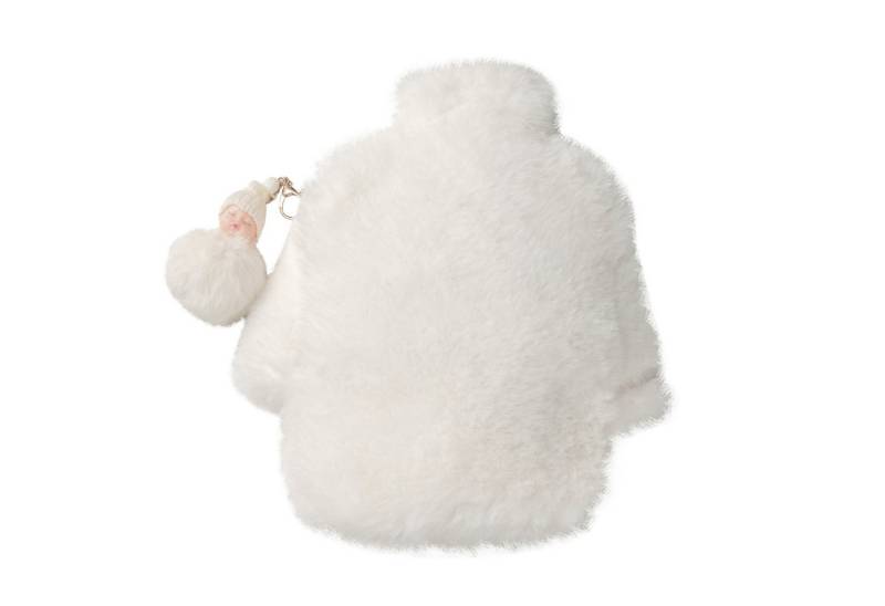 M-Diamant Wärmflasche Plüsch-Hülle 2000 ml mit Flanellbezug Schlüsselanhänger Fußwärme, (1× Puppen-Schlüsselanhänger 1× Flanell-Funktionsbezug 1× Wärmflasche), mit Flanell-Funktionsbezug Thermoplast und Schlüsselanhänger von M-Diamant