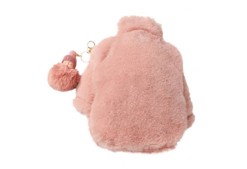 M-Diamant Wärmflasche Plüsch-Hülle 2000 ml mit Flanellbezug Schlüsselanhänger Fußwärme, (1× Puppen-Schlüsselanhänger 1× Flanell-Funktionsbezug 1× Wärmflasche), mit Flanell-Funktionsbezug Thermoplast und Schlüsselanhänger von M-Diamant