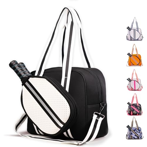 M MANUEKLEAR Crossbody Sling Pickleball Tasche Tote, Pickleball Taschen für Damen und Herren, Pickleball Taschen für Damen (Sleek Black) von M MANUEKLEAR