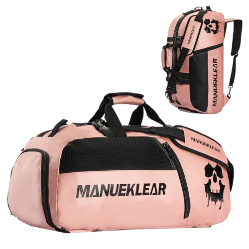 MANUEKLEAR 3-in-1 Sporttasche Herren Damen, Reisetasche Groß mit Schuhfach Sporttaschen Mädchen mit Wet and Dry, Gym Bag Duffle Bag Weekender Herren von M MANUEKLEAR