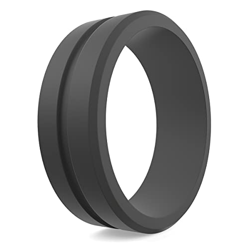 Ring Herren Ring SILIKON RING Hochzeitsring für Herren Silicone Wedding Ring Men SPORT RING Gummi Ring Herren Schmuck Ringe set Geschenk Für Männer mit einem aktivem Lebensstil Fitness Accessories von M MAUI RINGS