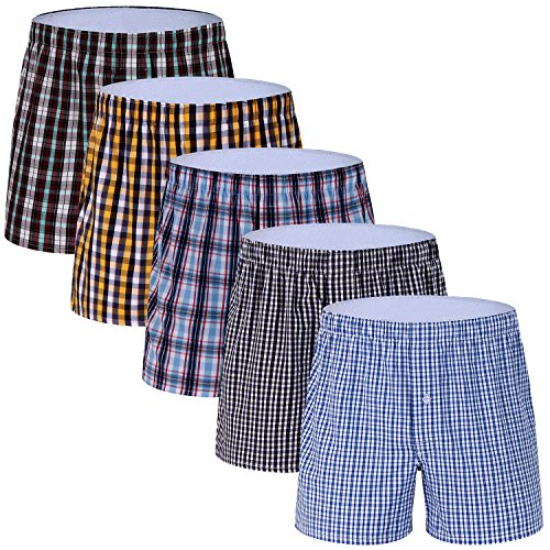 M MOACC Herren American Boxershorts, 3er oder 5er Pack 100% Baumwolle Boxershorts für Herren, Weich, Atmungsaktiv, für Herren & Jungen(5 Pack-T2,XL) von M MOACC