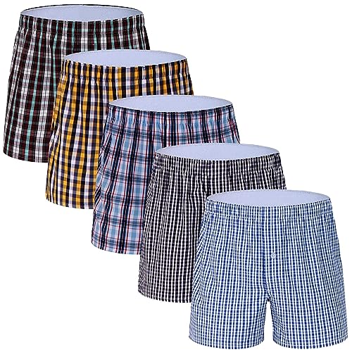 M MOACC Herren American Boxershorts, 3er oder 5er Pack 100% Baumwolle Boxershorts für Herren, Weich, Atmungsaktiv, für Herren & Jungen(5 Pack-T2,XL) von M MOACC