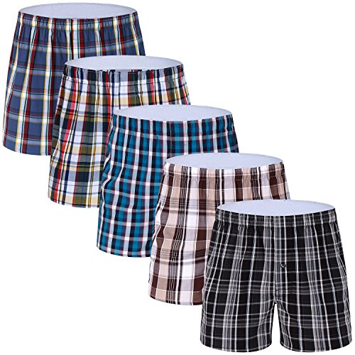 M MOACC Herren American Boxershorts, 3er oder 5er Pack 100% Baumwolle Boxershorts für Herren, Weich, Atmungsaktiv, für Herren & Jungen(5 Pack-T1,L) von M MOACC