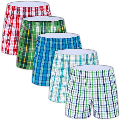 M MOACC Herren American Boxershorts, 3er oder 5er Pack American Boxershorts im S-XL, Weich, Atmungsaktiv, Packs in vielen Farben(5 Pack-T3,L) von M MOACC