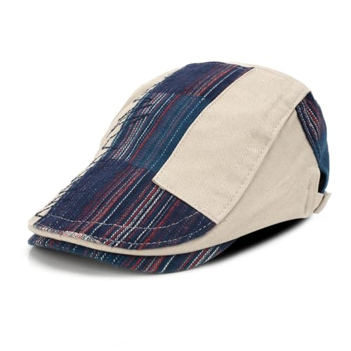 M MOACC Schiebermütze Barret Flat Cap Schirmmütze für Herren Damen, Gatsby Newsboy Cap Baskenmützen Golfermütze von M MOACC