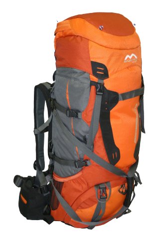 MONTIS NADEL 60+20 Trekking-Rucksack, Wander-Rucksack & Reise-Rucksack in einem, ermöglicht dank Regenschutz auch Kletter- & Campingtouren, im Militär-Rucksack Look mit viel Extras & Belüftungssystem von M MONTIS OUTDOOR