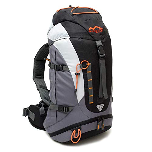 MONTIS VENTURE 30 Unisex Trekking-Rucksack, Wander- & Reise-Rucksack in einem, dank Regenschutz auch Bike- & Campingtouren, Militär-Rucksack Look mit viel Extras & Belüftungssystem von M MONTIS OUTDOOR