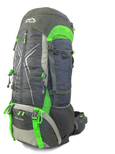 MONTIS VENTRO 75+10 Unisex Trekking-Rucksack, Wander-Rucksack & Reise-Rucksack in einem, ermöglicht dank Regenschutz Bike- & Campingtouren, moderner Look, Wirbelsäulenentlastung & Belüftungssystem von M MONTIS OUTDOOR