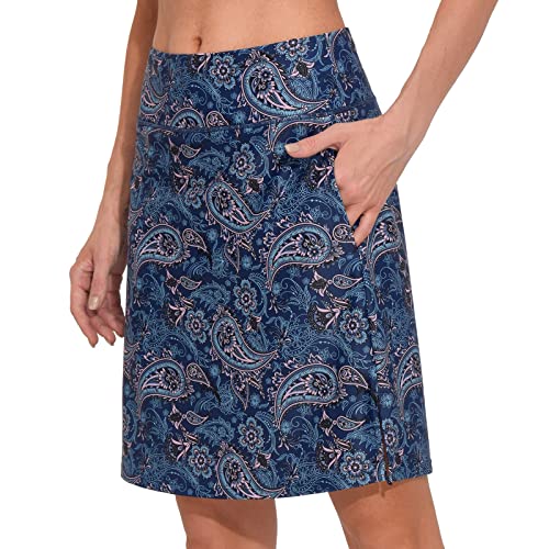 MOTEEPI Womens Golf Skirt Knielange Röcke Röcke für Frauen Casual Athletic Tennis Sapphire Blue L von M MOTEEPI