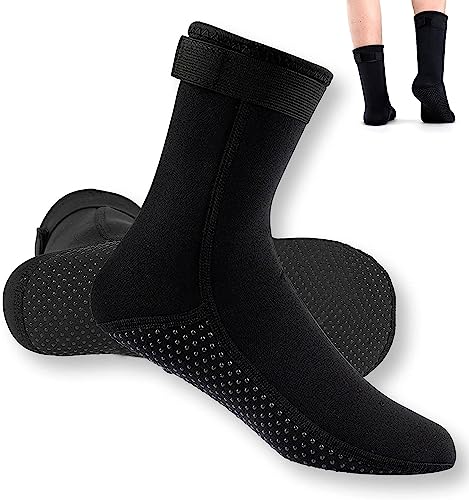 M MUNCASO 3mm Neoprensocken, 3mm Neopren Socken für Damen und Herren Rutschfest Schwimmsocken, Rutschfeste Wassersport Schwimmen Socken für Damen und Herren von M MUNCASO