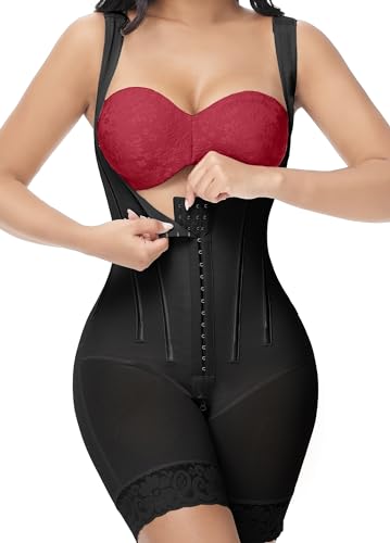 M MYODRESS Fajas Colombianas Moldeadoras Body Shaper nach Operationen, Stufe 2, BBL Kompressionskleidung mit Reißverschluss im Schritt, Schwarz, S von M MYODRESS