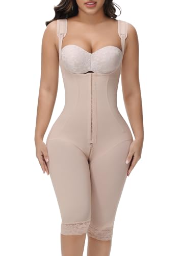 M MYODRESS Fajas Colombianas Moldeadoras Faja Body Shaper Bauchkontrolle Shapewear für Frauen nach Operationen Kompressionskleidung, Hellbraun, XXX-Large von M MYODRESS