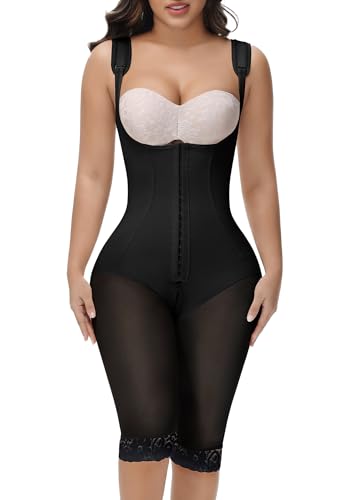 M MYODRESS Fajas Colombianas Moldeadoras Faja Body Shaper Bauchkontrolle Shapewear für Frauen nach Operationen Kompressionskleidung, Schwarz, X-Large von M MYODRESS