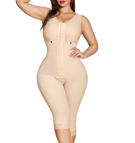 M MYODRESS Fajas Colombianas Moldeadoras Ganzkörperformer, Bauchkontrolle, Shapewear nach Operationen, Kompressionskleidung, Stufe 123, Beige, S von M MYODRESS