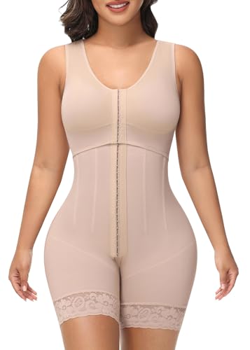 M MYODRESS Fajas Colombianas Moldeadoras Shapewear Bauchkontrolle Body Shaper Shaping Girdles Post Chirurgie Kompressionskleidung, Hellbraun, Large von M MYODRESS