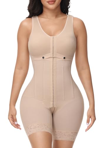 M MYODRESS Fajas Colombianas Moldeadoras Shapewear Bauchkontrolle nach Operationen, Kompressionskleidung, postpartale Ganzkörperformung, Beige, Medium von M MYODRESS