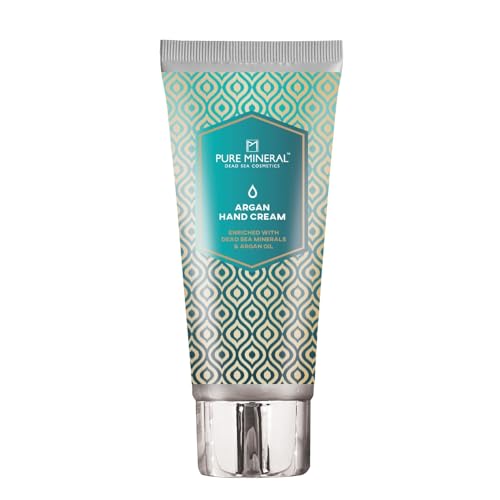 Pure Mineral - Nährende Handcreme mit Arganöl - Intensive Reparatur für trockene Haut - Angereichert mit Mineralien aus dem Toten Meer - Ohne Silikone, Sulfate, Parabene - 50ml von M PURE MINERAL DEAD SEA COSMETICS