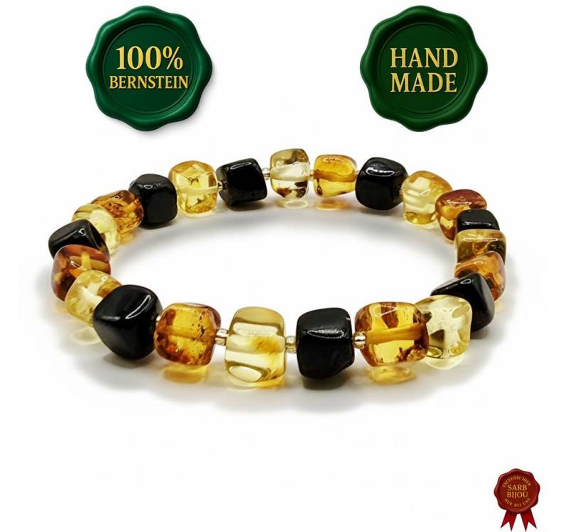 M-Punkt24 Armband 100% Echter Bernstein (54 cm, Hohe Qualität, 8 Gramm, mit Gummizug, inkl. Etui, Geschenkverpackung) von M-Punkt24
