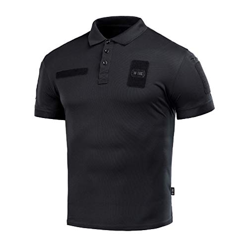 Coolmax Tactical Polo-Shirt Duty-Uniform, feuchtigkeitsableitend, kurze Ärmel - Schwarz - Groß von M-Tac