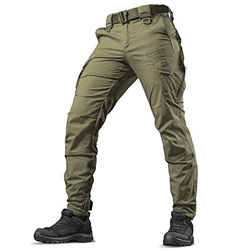 M-Tac® Aggressor Flex Hose Tactical Herren Cargo Freizeithose Loose Fit Arbeitshose Outdoor, Olive Dark, 30W / 34L von M-Tac