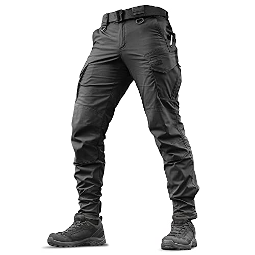 M-Tac® Aggressor Flex Hose Tactical Herren Cargo Freizeithose Loose Fit Arbeitshose Outdoor, Schwarz, 34W / 36L von M-Tac