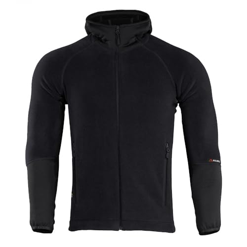 M-Tac Herren Fleece Hoodie Polartec® – Warme Fleecejacke mit Kapuze, Atmungsaktiv & Strapazierfähig, Sport & Outdoor, Black, XL von M-Tac