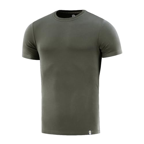M-Tac® Herren T-Shirt Shirts Army Tactical Taktisch Pullover Baumwolle Basic, Light Olive, 3XL von M-Tac