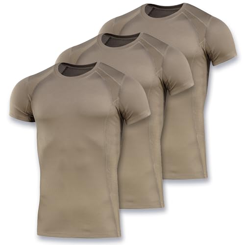 M-Tac Athletic T-Shirt Gen.2 - Atmungsaktives Polyester Militär T-Shirt mit Kurzarm und Rundhalsausschnitt für Herren, 3er Set Ocp, XX-Large von M-Tac