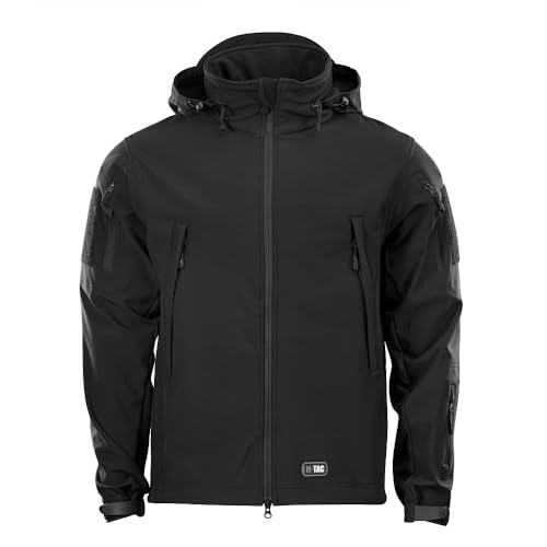 M-Tac Herren Jacke Winterjacke Soft Shell Winter Jacke Outdoor Warm Jacket Jacke Soft Shell, Black, 3XL von M-Tac