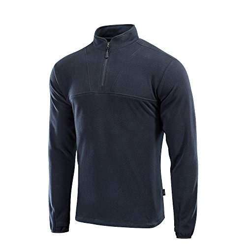 M-Tac Herren-Pullover mit Viertelreißverschluss – Fleece-gefüttertes Thermohemd für Herren – leichtes taktisches Langarm-Shirt Top Delta, Dunkles Marineblau , M von M-Tac