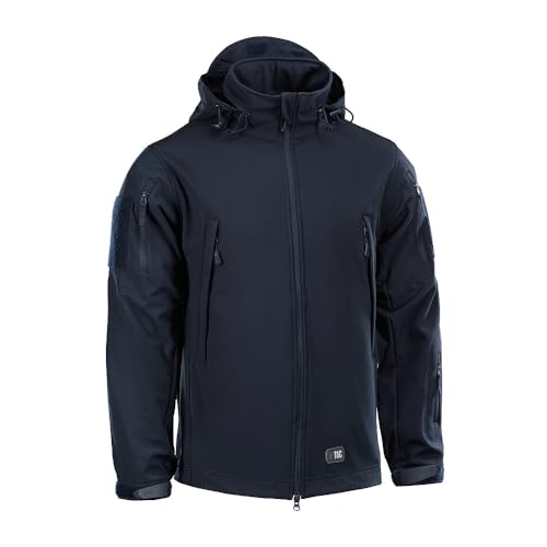M-Tac Herren Softshell Jacke – Taktische Winterjacke, Winddicht & Wasserabweisend, Atmungsaktive Outdoor Jacke mit YKK-Reißverschluss Dark Navy Blue, 3XL von M-Tac