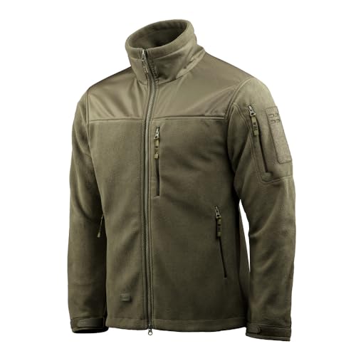 M-Tac Herren Fleecejacke Alpha Gen.II – Taktische Outdoorjacke, Winddicht, YKK-Reißverschluss, Verstärkte Schultern, Atmungsaktiv, für Frühling, Herbst & Winter, Army Olive, M von M-Tac