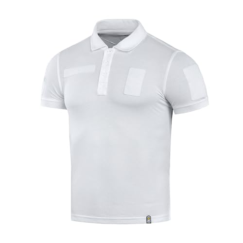 M-Tac Taktisches Polo Shirt Herren – Atmungsaktives & Strapazierfähiges Arbeitspolo mit Klettflächen, Perfekt für Security, Polizei & Outdoor, White, 3XL M-Tac Taktisches Polo Shirt Herren – Atmungsaktives & Strapazierfähiges Arbeitspolo mit Klettflächen, Perfekt für Security, Polizei & Outdoor, White, 3XL von M-Tac