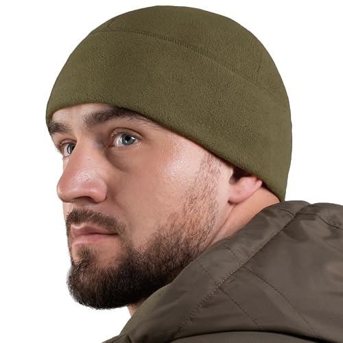 M-Tac Taktische Beanie-Mütze aus Fleece, Militär, Armee, Herren, Wintermütze - Grün - SMALL von M-Tac