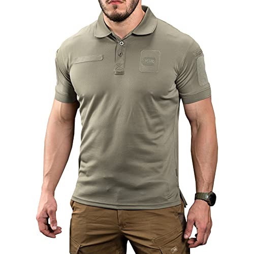 M-Tac Taktisches atmungsaktives Poloshirt – Militär schnell trocknend Coolmax Kurzarm T-Shirt für Herren, Ocp, Mittel von M-Tac