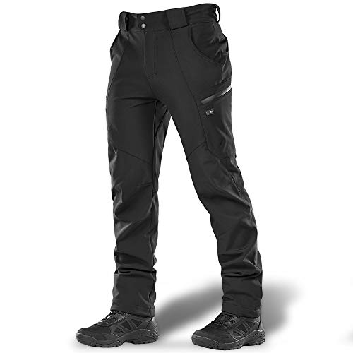 M-Tac Winter Tactical Pants Soft Shell Insulated Fleece gefüttert Cargo - schwarz - X-Groß von M-Tac