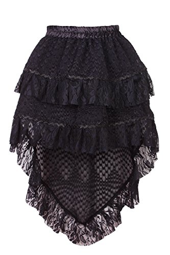 Gothic Rock mit Schleppe schwarz Mittelalter Karneval kostüm Skirt 36-50 Köln (44/46) von M&G Atelier